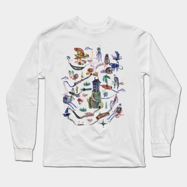 map Long Sleeve T-Shirt by Francisco1